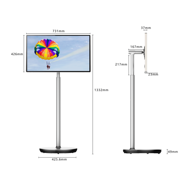 Thomson Go Plus 32UE5M45  32 4K UHD Dokunmatik Döndürülebilir Tekerlekli Taşınabilir Ekran 2