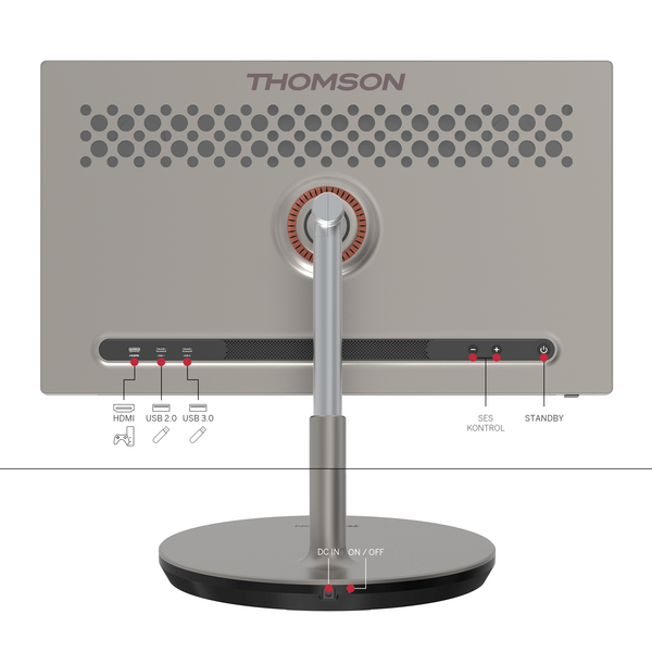 Thomson Go Plus 32UE5M45  32 4K UHD Dokunmatik Döndürülebilir Tekerlekli Taşınabilir Ekran 4