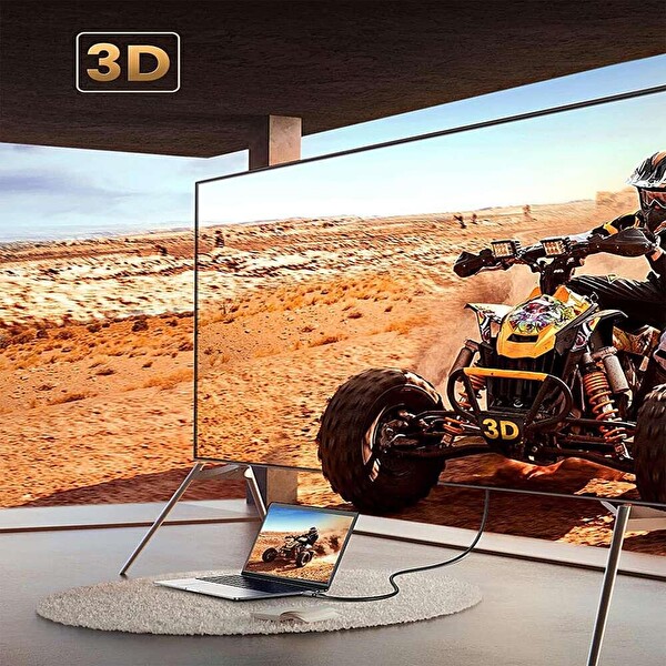 Ugreen 2 M Örgülü 4K HDMI Görüntü ve Ses Aktarma Kablosu