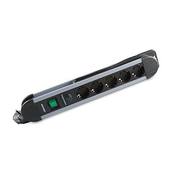 S-Link Swapp SPGKS05 1.5 M 3G1.5MM2 900 Joule 5'li Gri Akım Korumalı Priz