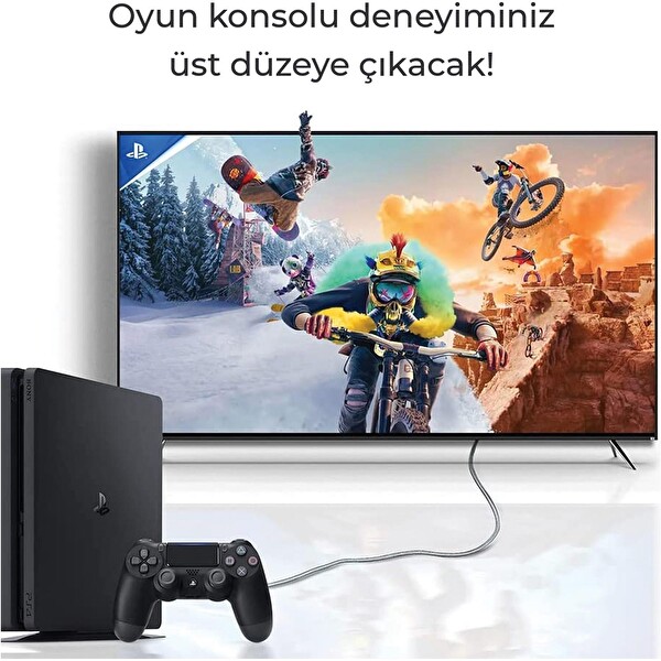 Bix Premium PHD02 8K@60HZ 4K@120HZ Earc Yüksek Hızlı 2 Metre 2.1 HDMI Kablo