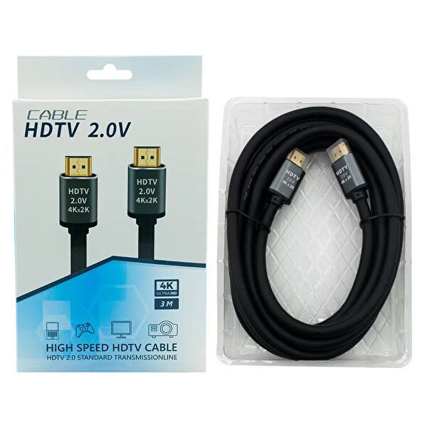 Codegen CPS4K150 4K 30 Hz HDMI 2.0 Ethernet 18 Gbps Metal Başlık 15 M Siyah HDMI Kablo