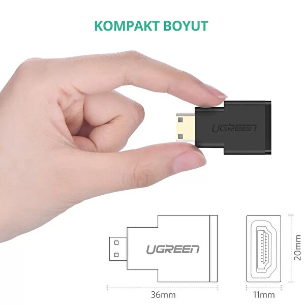 Ugreen Mini HDMI To HDMI Dönüştürücü Adaptör