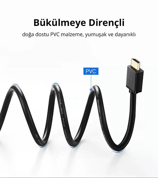 Ugreen HD104 Yüksek Hızlı 4K 2 M HDMI Kablo 5