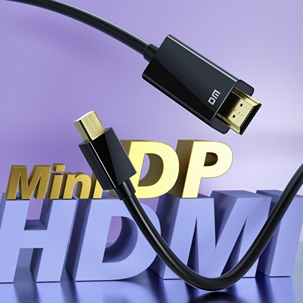 DM CHB039 4K 30 Hz 1.8 M Mini Displayport To Hdmi Görüntü Aktarma Kablosu