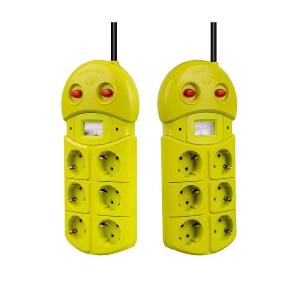 VEA VE-970B 1.5 Metre 6'lı Akım Korumalı Grup Priz