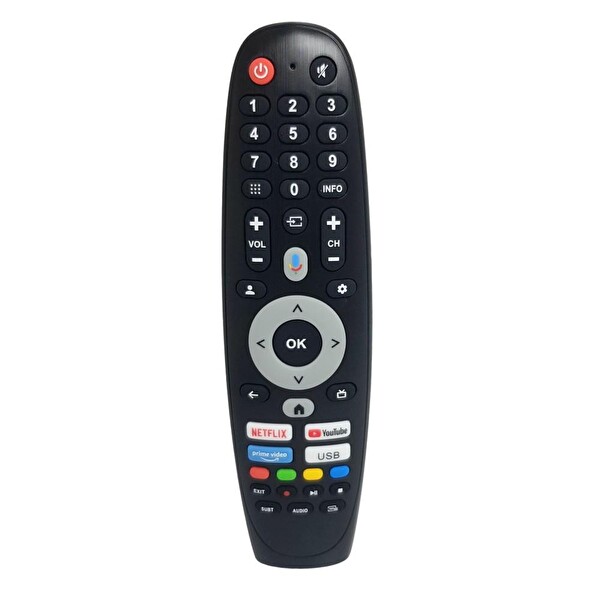 OEM Onvo Uyumlu 4K Android Smart LED TV Kumanda - Ses Komutlu