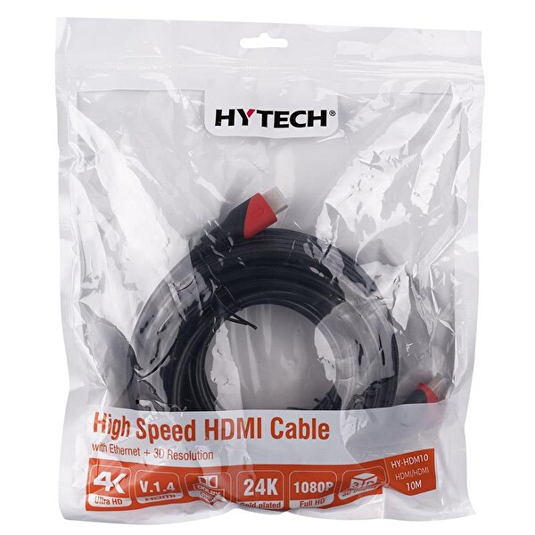 Hytech 1.4V 3D Altın Uçlu 10 Metre (HY-HDM10) HDMI Kablo