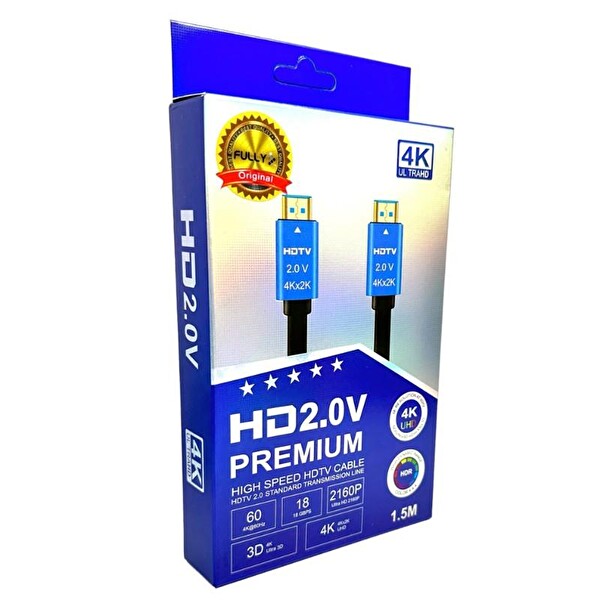 Fully 4Kx2K 60Hz UHD 2.0V 1.5 Metre HDMI Kablo