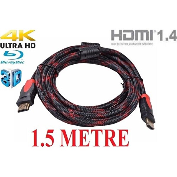 Daytona A4239 4K HDMI Kablosu 1.4b Ethernet Destekli 3D HDMI Görüntü Kablosu 2 Adet 1.5 Metre