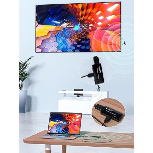 Novacom NVC-HDWE150 HDMI Extender Wireless Transmitter Görüntü ve Ses Aktarıcı