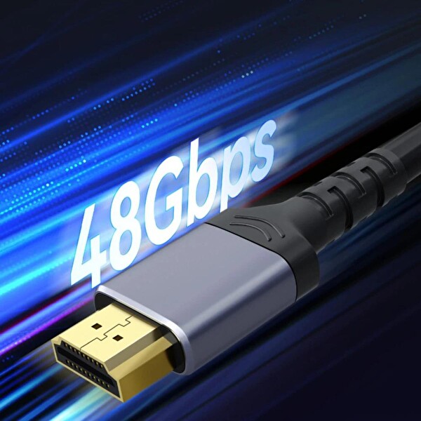 DM HI002S 8K/60Hz 4K/144Hz HDMI 2.1 HDR Görüntü ve Ses Aktarım Kablosu 2 Metre