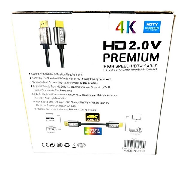 Sline Line Of Technology 4Kx2K 60Hz UHD V2.0 15 Metre HDMI Kablo