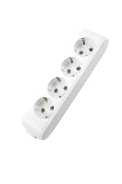 Viko Multi-Let 4'lü Kablosuz Çocuk Korumalı Grup Priz Beyaz Çoklu Uzatma Priz