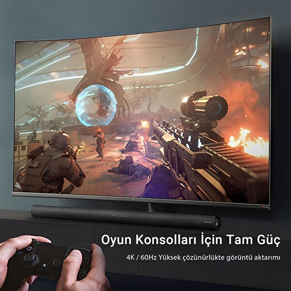 VegGieg 4K 60Hz 18Gbps HDR ARC HDCP Fiber Optik HDMI 2.0 Kablo 100 Metre V-H721