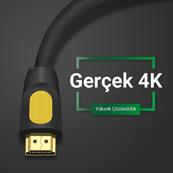VegGieg 4K 30Hz 18Gbps HDR ARC HDCP Destekli HDMI 2.0 Kablo 25 Metre V-H212