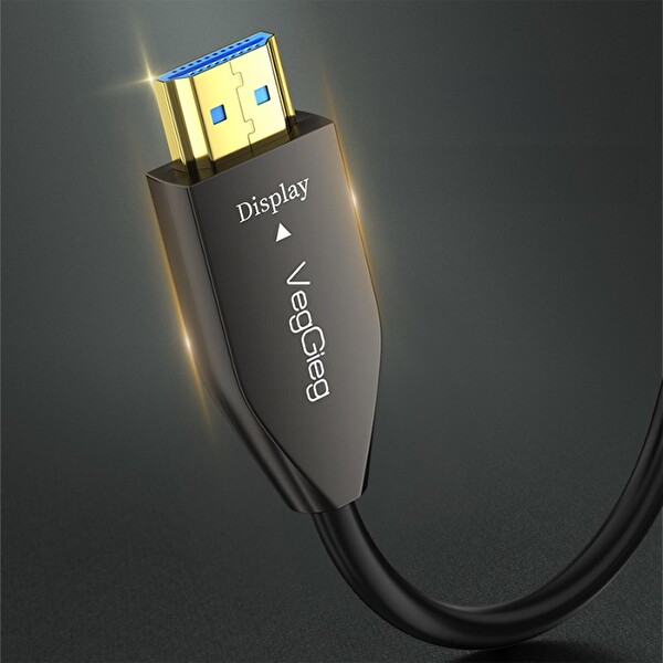 VegGieg 8K/60Hz 4K/120Hz 48Gbps HDR ARC HDCP Fiber Optik HDMI 2.1 Kablo 25 Metre
