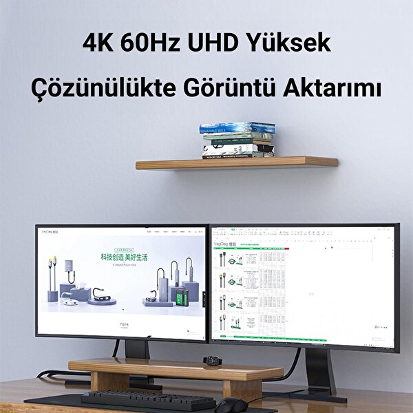 VegGieg 4K 60Hz 2K 165Hz Displayport V1.2 Kablo 3 Metre 4