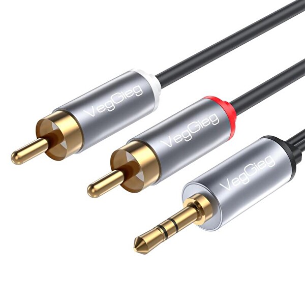 VegGieg A602 3.5MM Aux To 2 RCA Hi-Fi Ses Kablosu 3 Metre