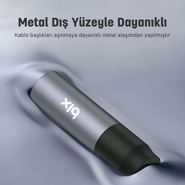 Bix Hi-Fi 3.5mm Erkek to Erkek Örgülü Aux Ses Kablosu 2 Metre