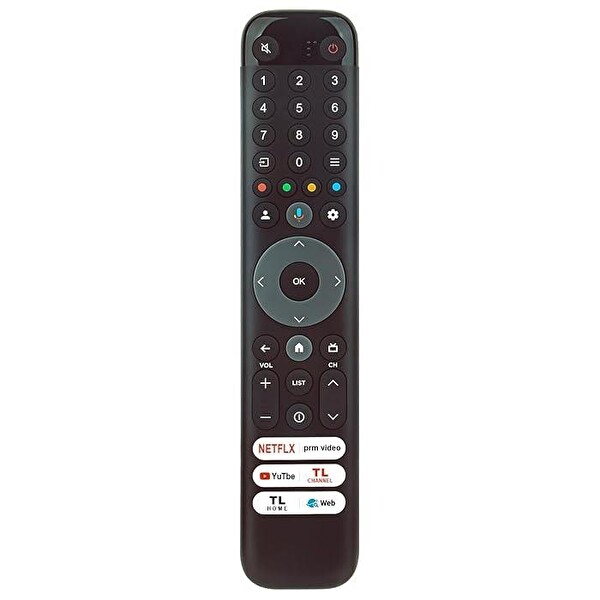 Tayfun TCL 65C655PRO İle Uyumlu Qled TV Kumandası-Mikrofonlu