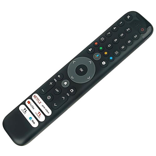 Tayfun TCL 65C655PRO İle Uyumlu Qled TV Kumandası-Mikrofonlu