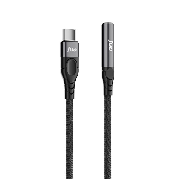 Juo USB Type-C to 3.5MM Jack Aux Kulaklık Mikrofon Çevirici Dönüştürücü Adaptör Kablo