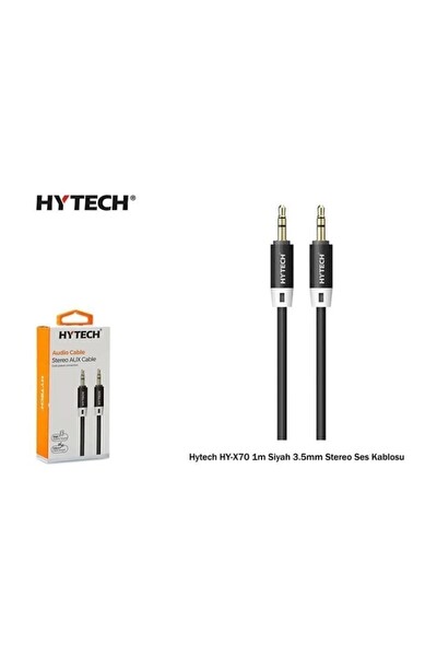 Hytech HY-X70 1M 3.5MM Stereo Ses Kablosu - Siyah