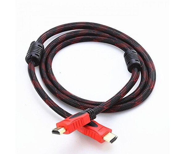 Concord HDMI Kablo 1.5 Metre Ses ve Görüntü Aktarım Kablosu - Siyah-Kırmızı C-513