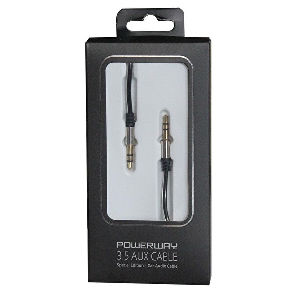 Powerway AX01 Aux Kablosu - Siyah