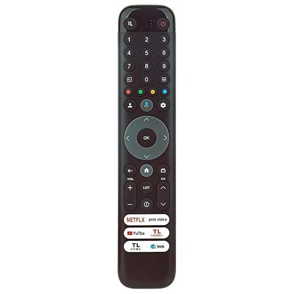 Tayfun TCL 75T8B İle Uyumlu 4K Qled TV Mikrofonlu Kumanda