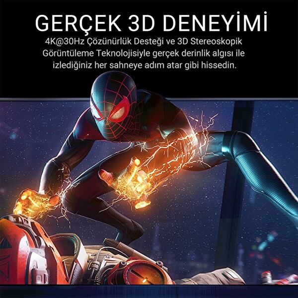 VegGieg V-H112 18Gbps HDR 4K 30Hz 3D Destekli HDMI 2.0 Kablo 20 Metre