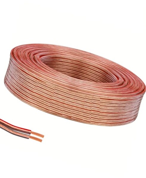 Tayfun CG 2x0.35MM Şeffaf 25 Metre Bakır Cu Hoparlör Kablosu