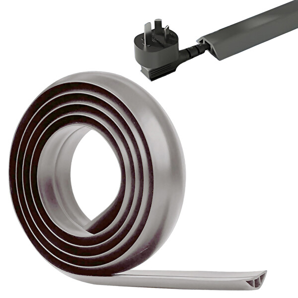 Greentech GT-KK07 Gri Esnek Kablo Kanalı