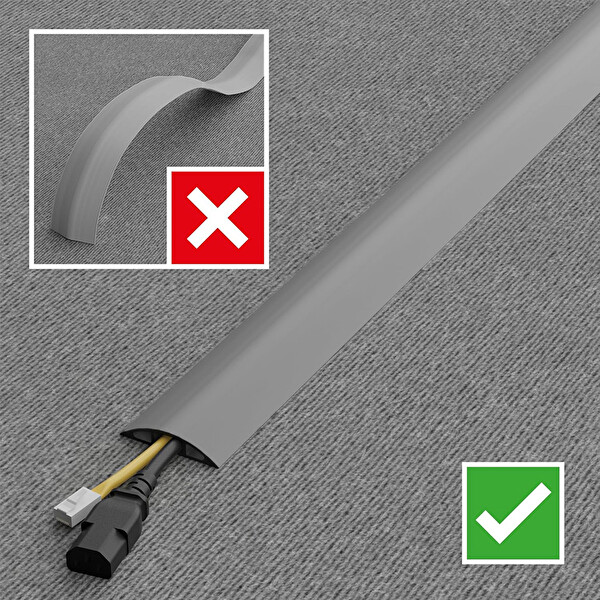 Greentech GT-KK07 Gri Esnek Kablo Kanalı