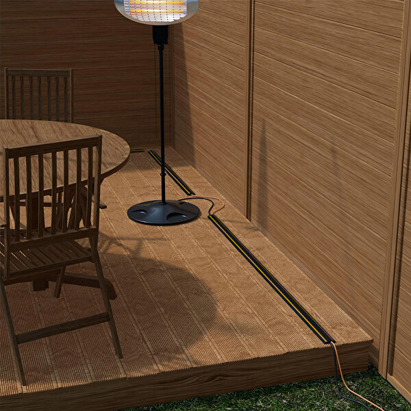 Greentech GT-KK08 Siyah Esnek Kablo Kanalı Şeritli