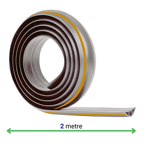 Greentech GT-KK09 Gri Esnek Kablo Kanalı Şeritli