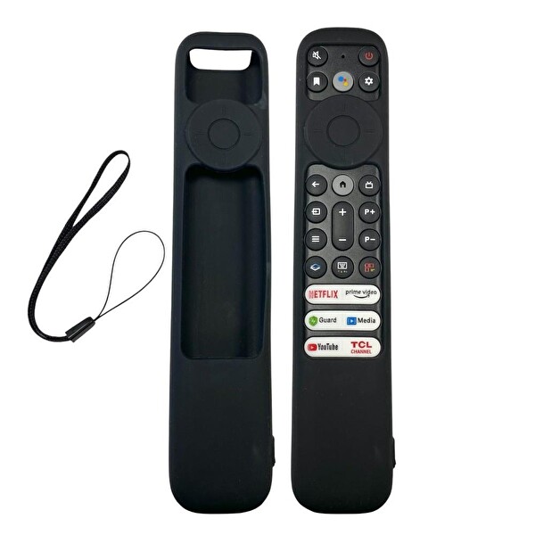 Electroon TLC Android LED TV Kumanda Uyumlu Siyah Silikon Koruma Kılıfı
