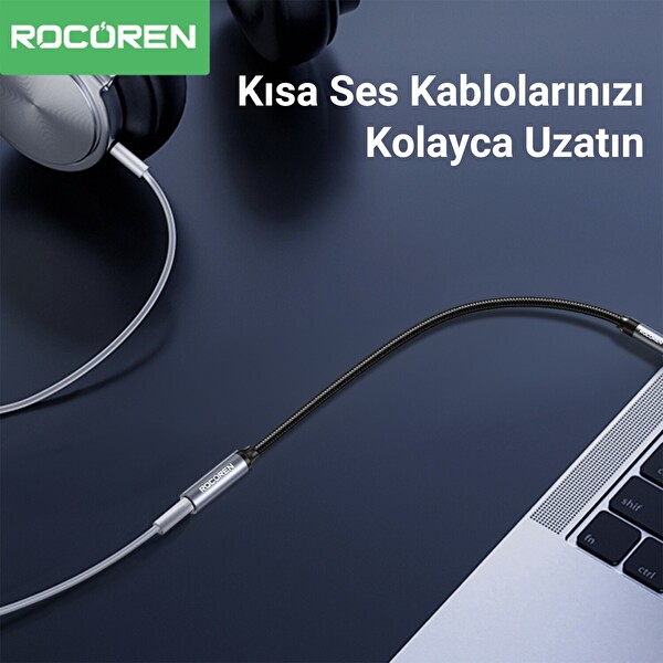 Rocoren 3.5mm Hi-Fi TRRS Jack Aux Ses Uzatma Kablosu 3 M
