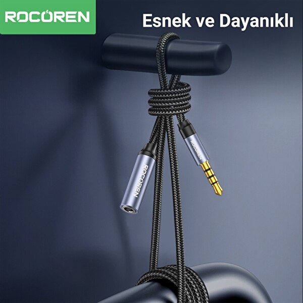 Rocoren 3.5mm Hi-Fi TRRS Jack Aux Ses Uzatma Kablosu 3 M