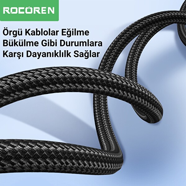 Rocoren 3.5 MM AUX Jack to RCA Hi-Fi 3 M Ses Kablosu