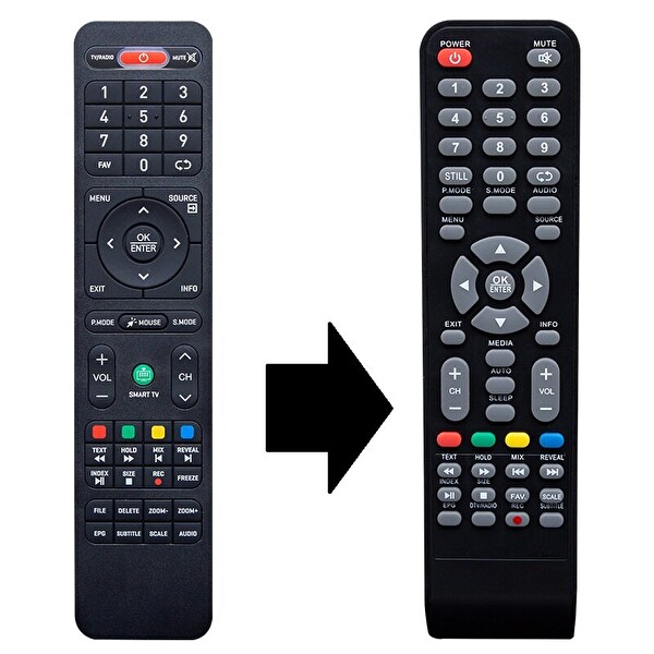 Tayfun Saba Android Smart LED TV Uyumlu Kumanda - Eşdeğer