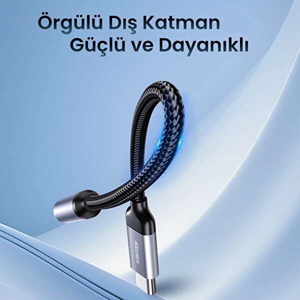 Rocoren DAC Çipli Type-C to 3.5 MM Jack Aux Ses Dönüştürücü Çevirici Kablo Adaptör