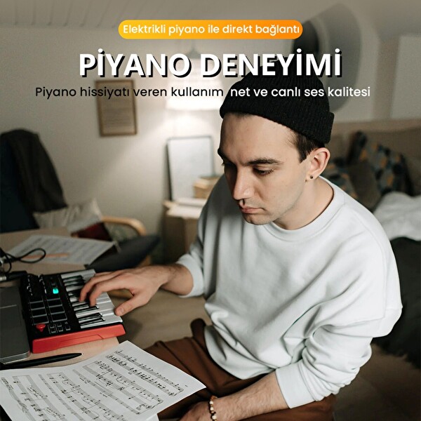 VegGieg Lightning to MIDI USB-B iPhone iPad Uyumlu Müzik Enstrüman Kablosu