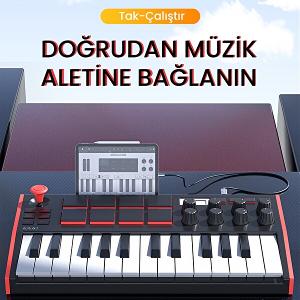 VegGieg Lightning to MIDI USB-B iPhone iPad Uyumlu Müzik Enstrüman Kablosu