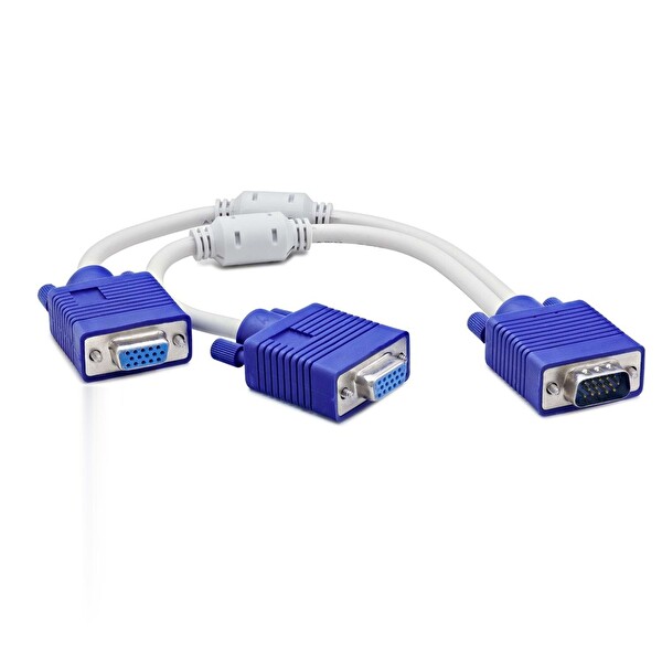 Evimdeyokyok HDX7753 Vga To 2 Vga F Y 30 CM Beyaz Kablo