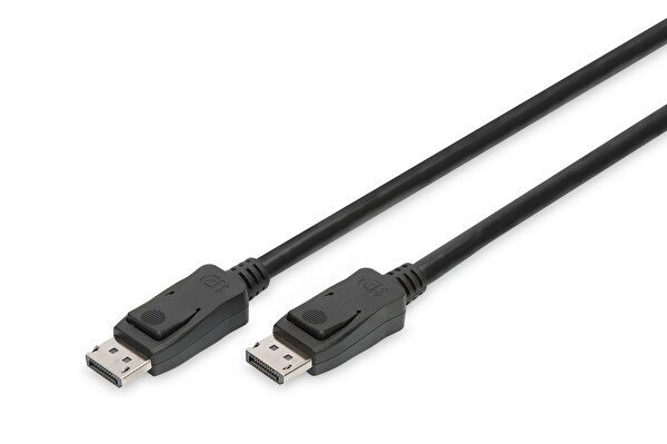 Digitus DisplayPort (DP) DP Erkek DP Erkek 2 MT Kilit Mekanizmalı Ultra HD 8K DP 1.3/1.4 Siyah Bağlantı Kablosu