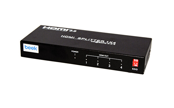 Beek 4 Port 3810 x 2160 FHD 1920 x 1080 HDMI 2.0 - HDCP 2.3 - 4K HDMI Video Aktarıcı Çoklayıcı