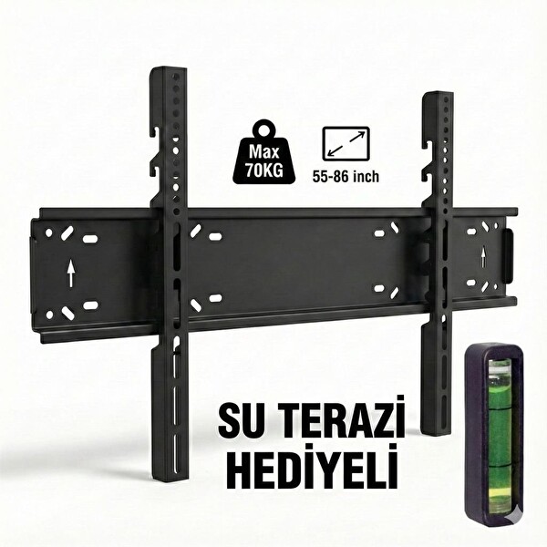 NextStar YE-5586 45-86'' Sabit LCD LED TV Askı Aparatı - Su Terazili