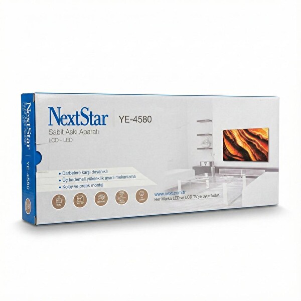 NextStar YE-4580 45-80'' Sabit LCD LED TV Askı Aparatı - Su Terazili